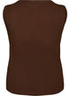 Rib top met vierkante halslijn, Bruin, Packshot image number 1