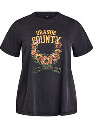 T-shirt in biologisch katoen met een coole print, Grijs