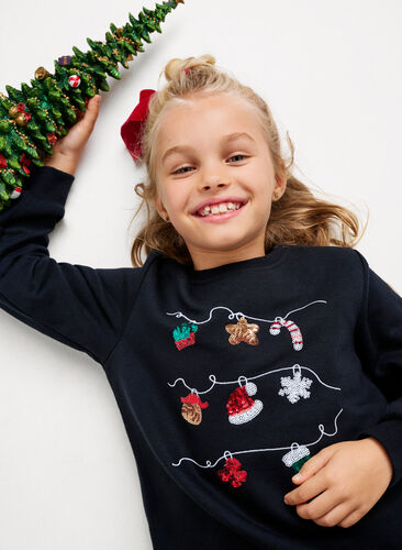 Kerst sweatshirt voor kinderen, Black Decoration, Image image number 1