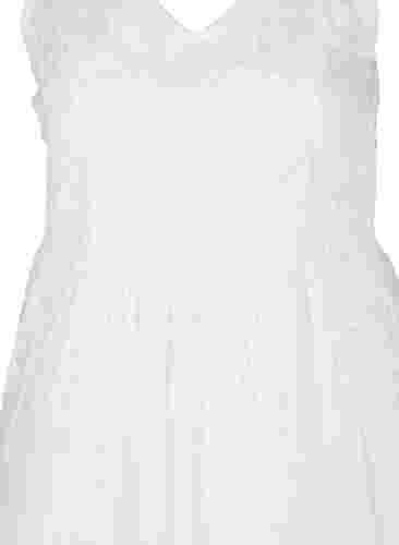 Mouwloze trouwjurk met v-hals, Star White, Packshot image number 2