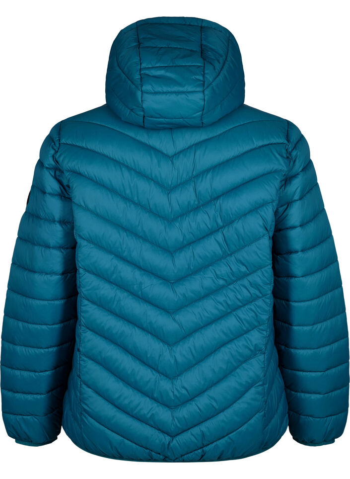 Lichtgewicht jas met capuchon, Blauw, Packshot image number 1
