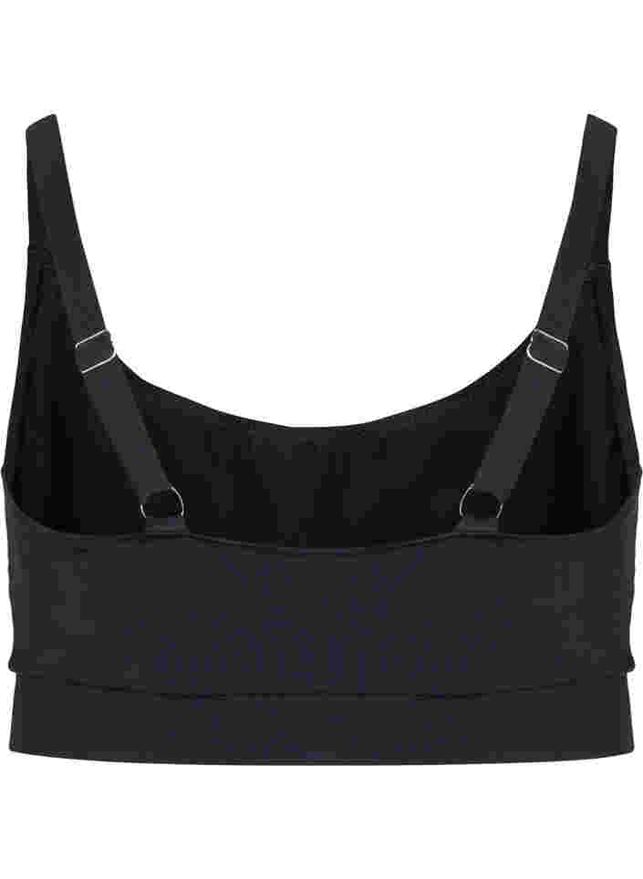 Bikini top met verstelbare schouderbandjes, Black, Packshot image number 1