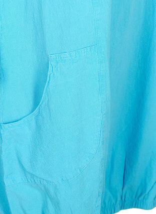 Mouwloze katoenen jurk, River Blue, Packshot image number 3