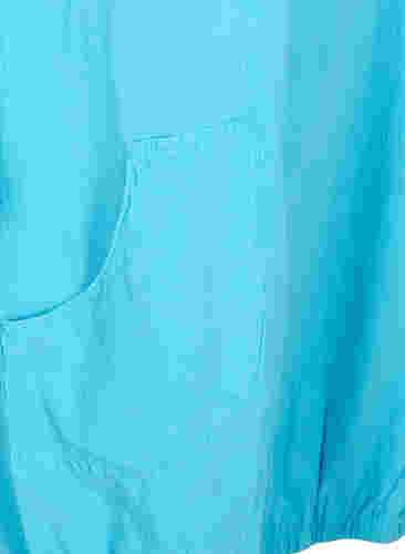 Mouwloze katoenen jurk, River Blue, Packshot image number 3
