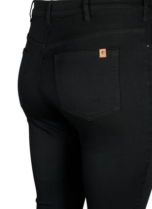 Amy jeans met hoge taille en knopen, Black, Packshot image number 3