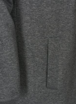 Lang sweatshirt met capuchon, Dark Grey Melange, Packshot image number 3