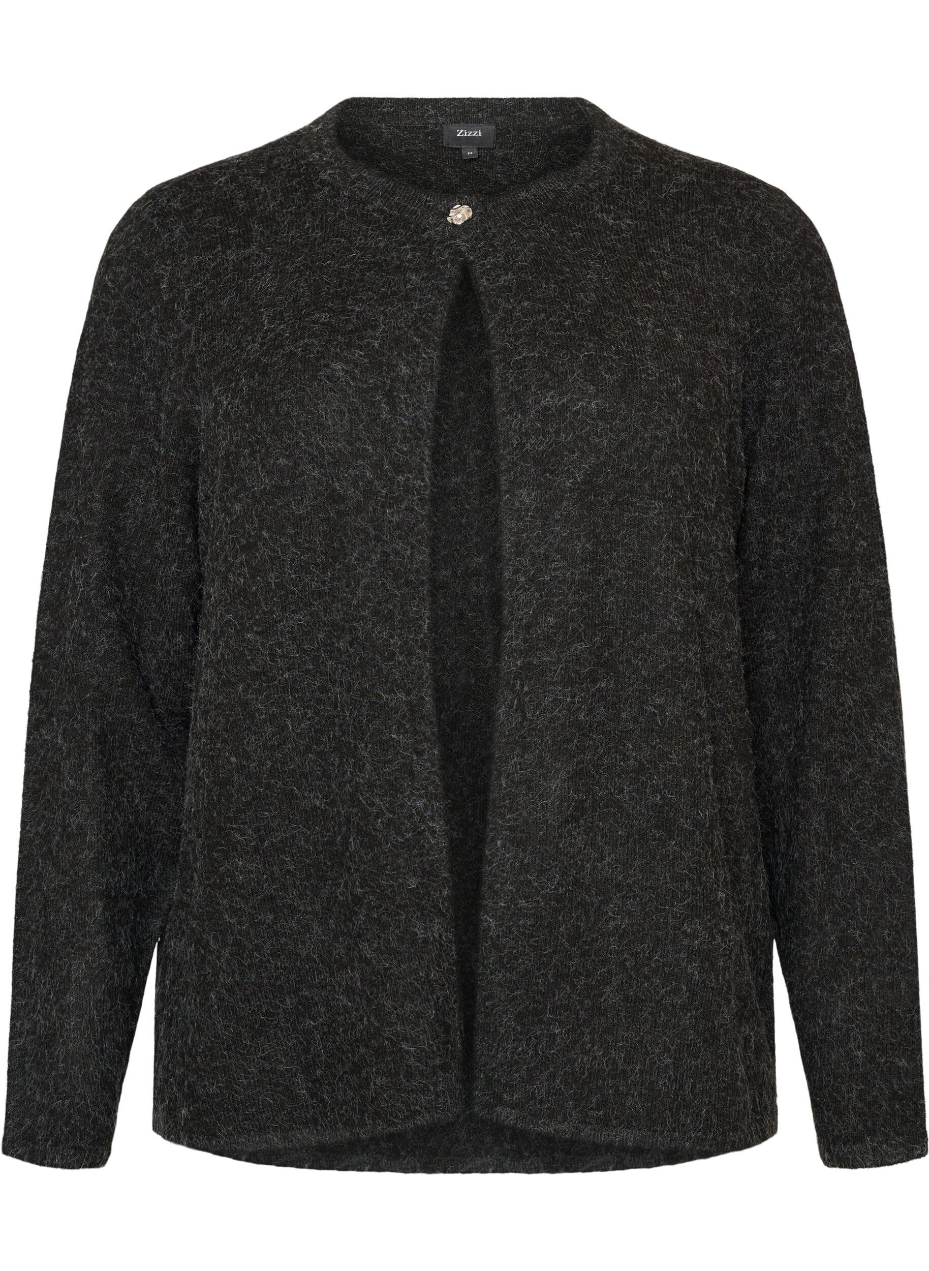 Gebreid vest met ronde hals en knoopsluiting