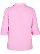 Overhemdblouse met knoopsluiting in katoen-linnen mix, Begonia Pink, Packshot image number 1