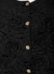 Blouse met bloemenpatroon en ballonmouwen, Zwart, Packshot image number 2