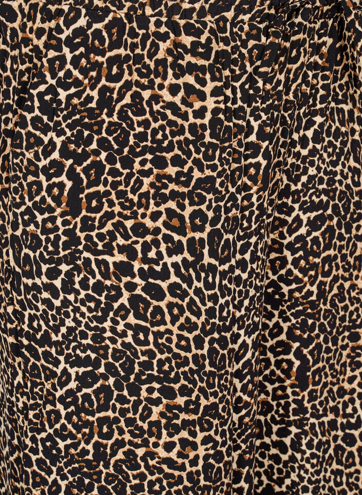 Losvallende viscose broek met zakken, Bruin, Packshot image number 2