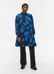 Viscose tuniek met rits en print, Dark Blue AOP, Model image number 2