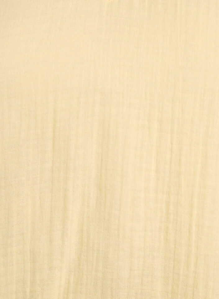 Mouwloze top van katoenen mousseline met ruches, Geel, Packshot image number 2