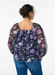 Chiffon blouse met bloemenprint en lange mouwen, Blauw, Model image number 2