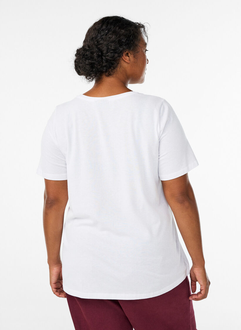 T-shirt met print, Wit, Model image number 2