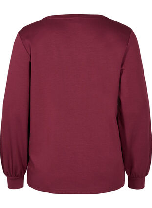 Sweatshirt met ronde hals en lange mouwen, Zinfandel, Packshot image number 1