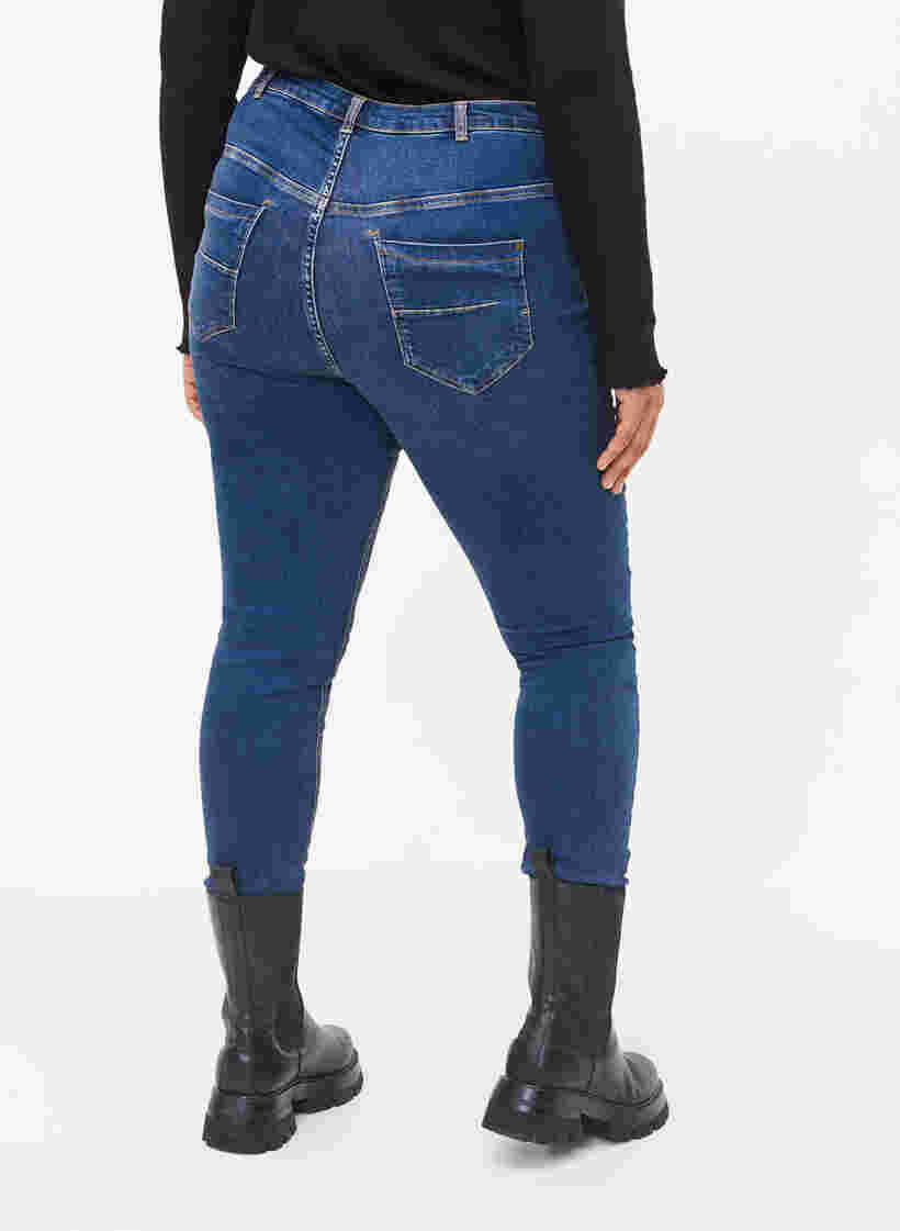 Super slanke Amy jeans met hoge taille, Blue denim, Model image number 1