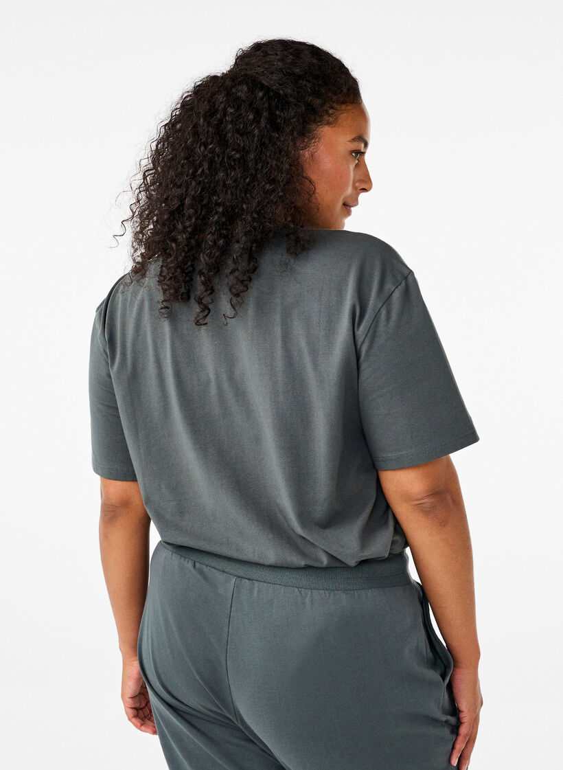 Sportief T-shirt in biologische katoen, , Model image number 2