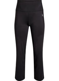 Uitlopende trainingsbroek met hoge taille, Zwart