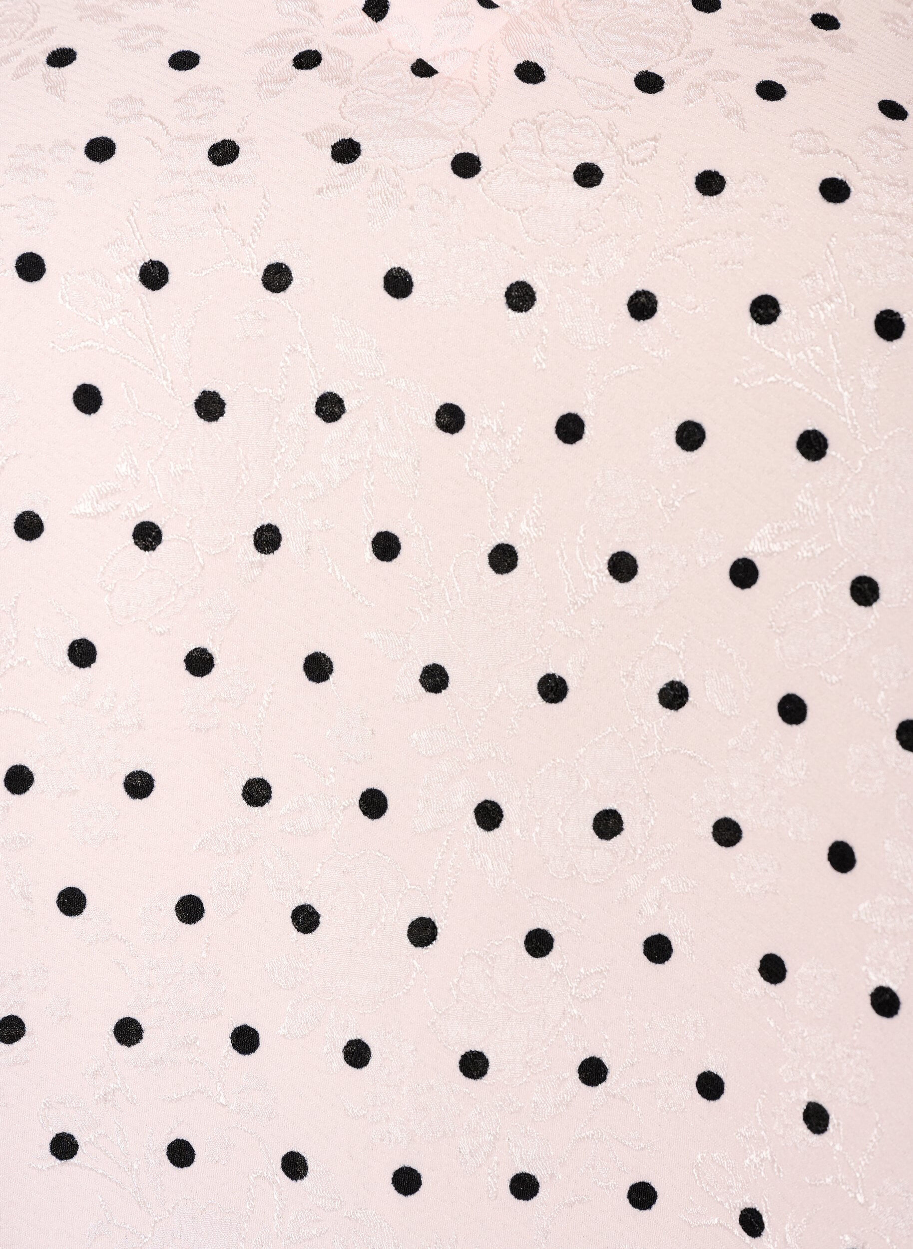 Zizzi Blouse met ballonmouwen en polkadotpatroon, Roze, Packshot image number 2