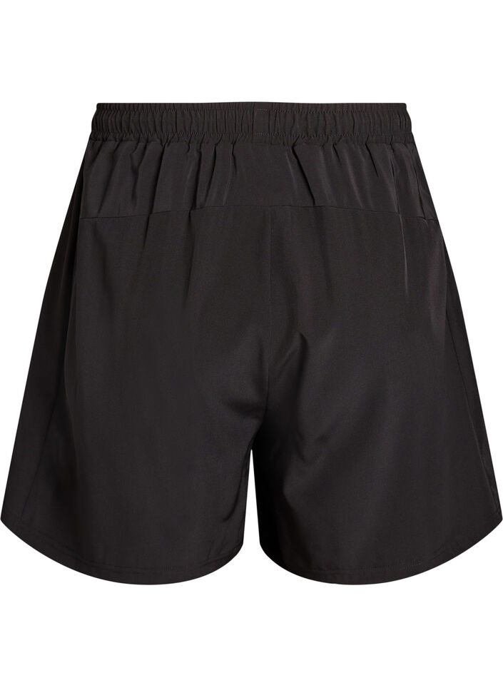 Trainingshort met binnenbroek en telefoonzakje, Zwart, Packshot image number 1