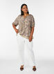 Viscose blouse met paisleyprint en strikkoord, Geel, Model image number 1