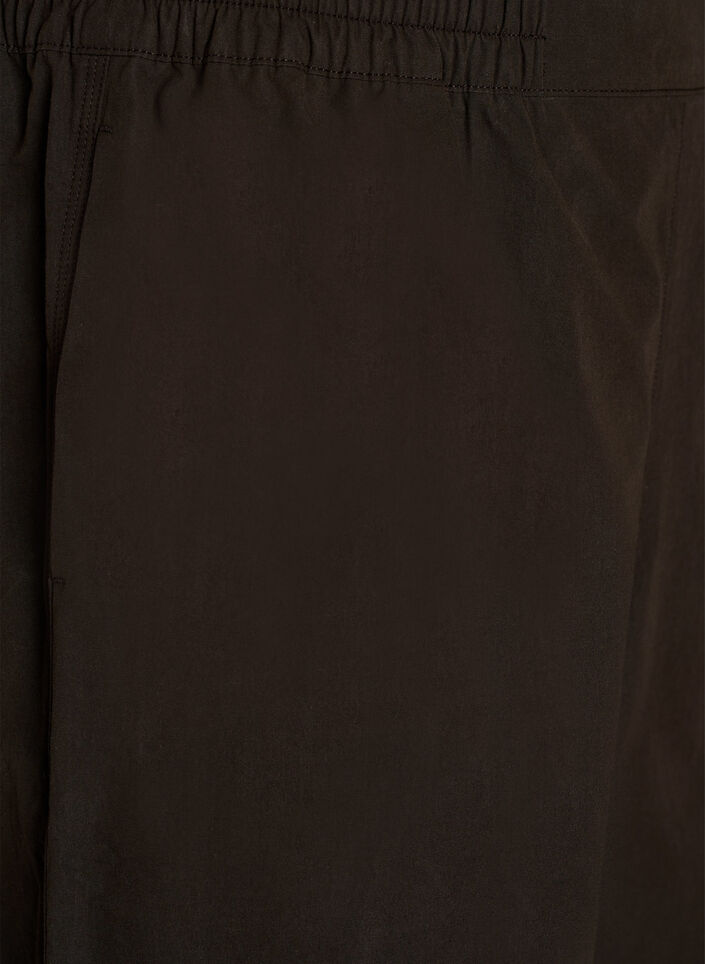 Katoenen balloonbroek met hoge taille, Bruin, Packshot image number 2