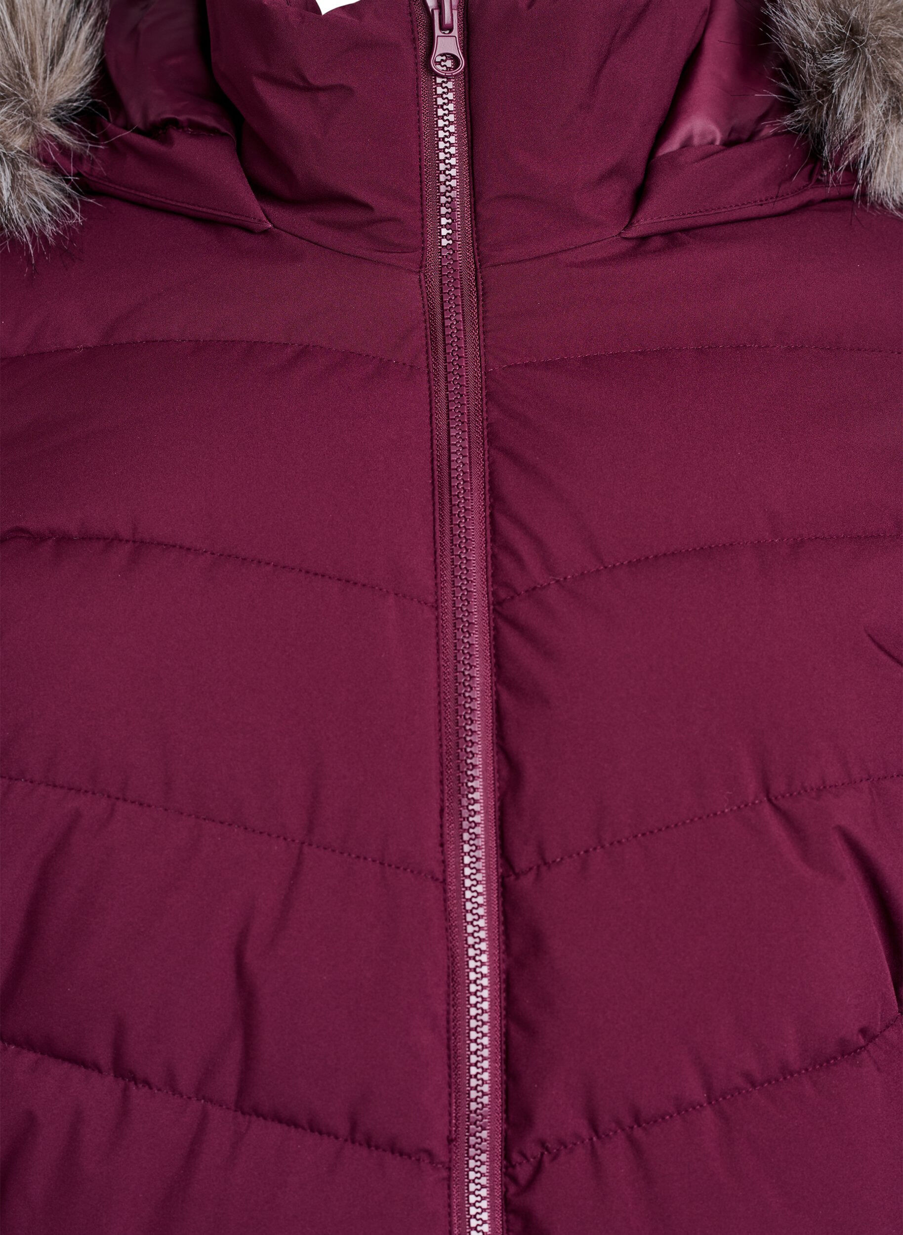 ZizziKort pufferjack met capuchon, Donker Bordeaux, Packshot image number 2