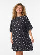 Korte viscose jurk met ballonmouwen, 9990, Model image number 0