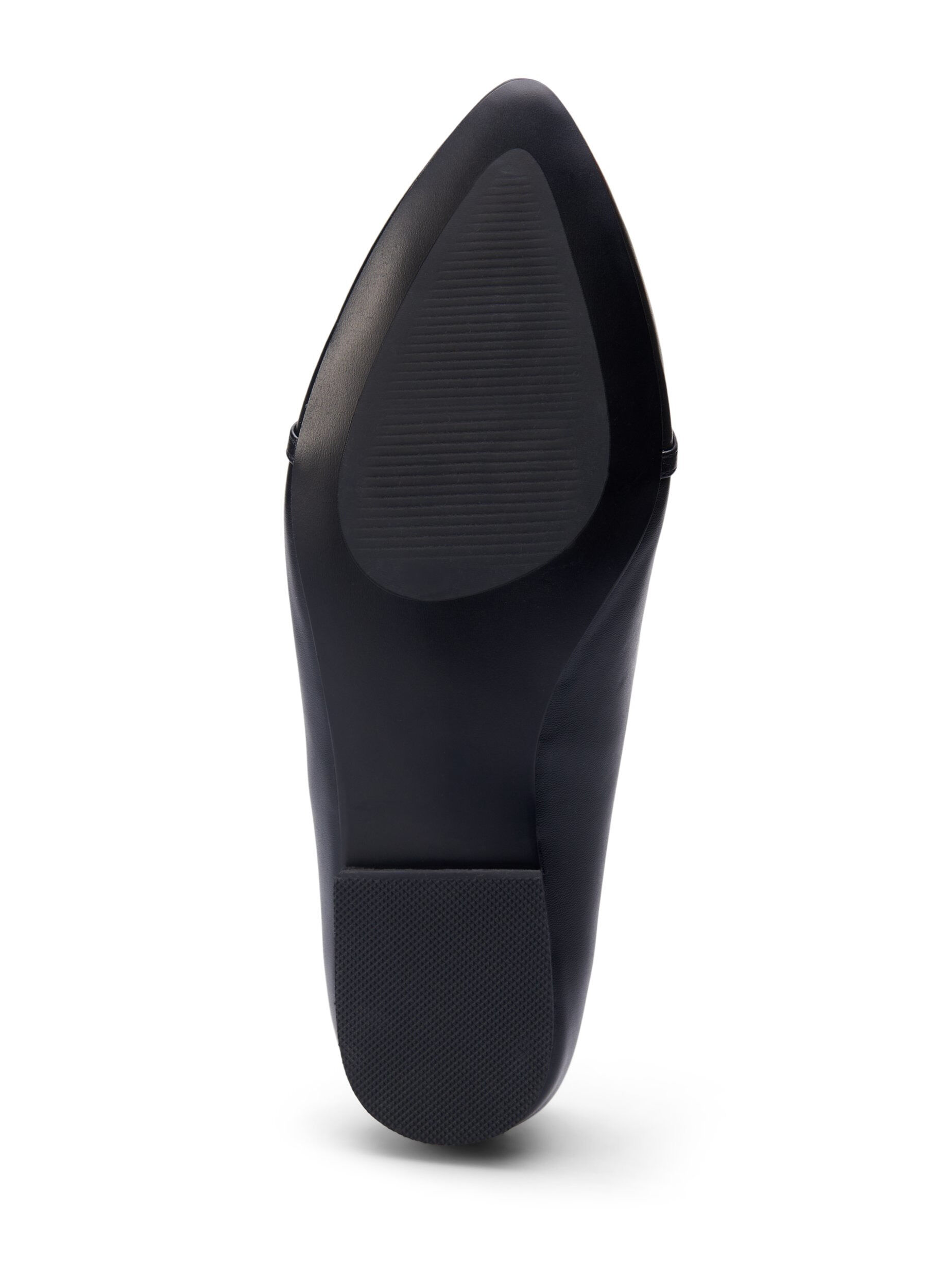 Zizzi Wijde ballerina met goudkleurige gesp, Black, Packshot image number 4