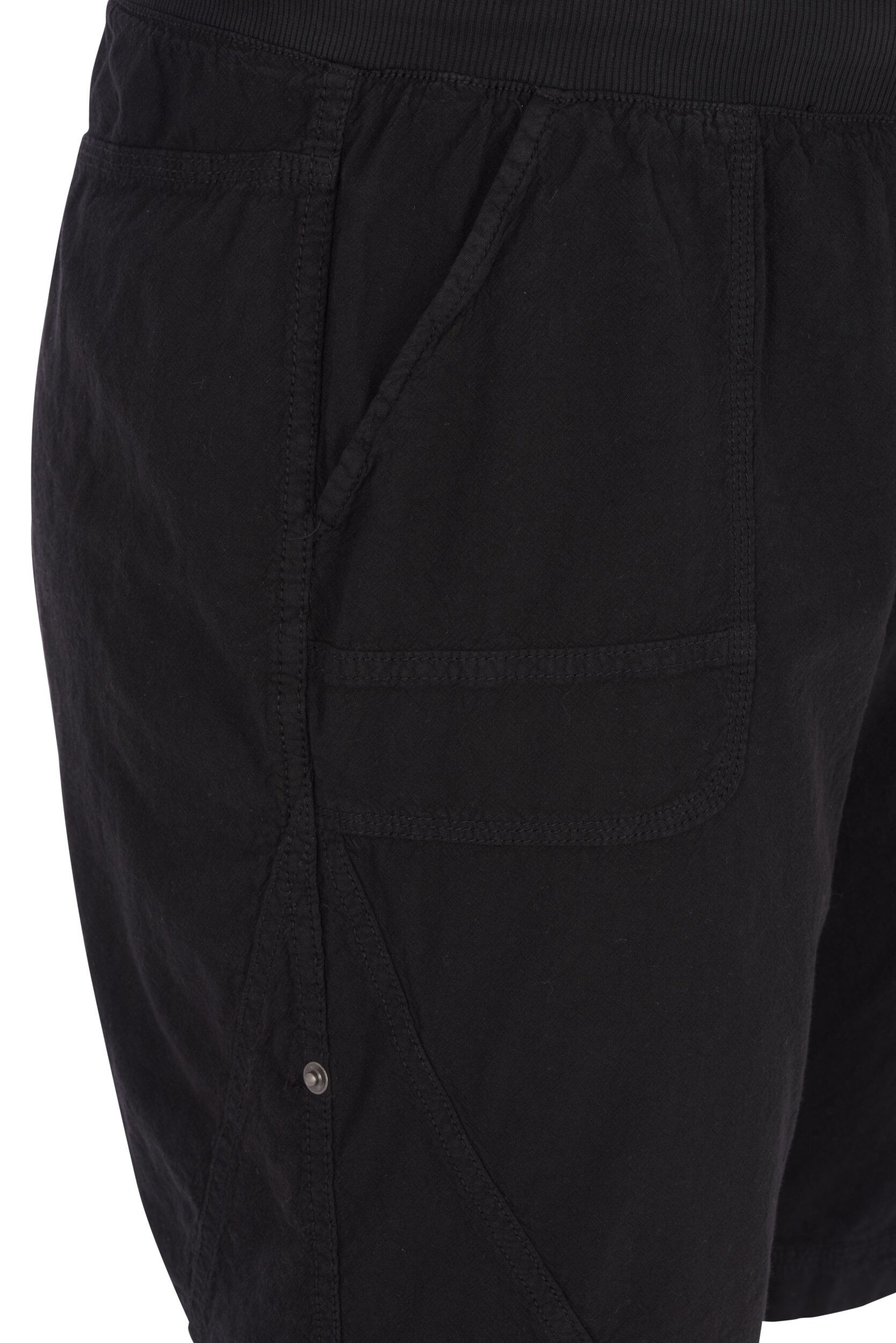 ZizziLosse katoenen short met zakken, Zwart, Packshot image number 2