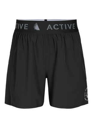 Sport shorts met achterzak, Black, Packshot image number 0