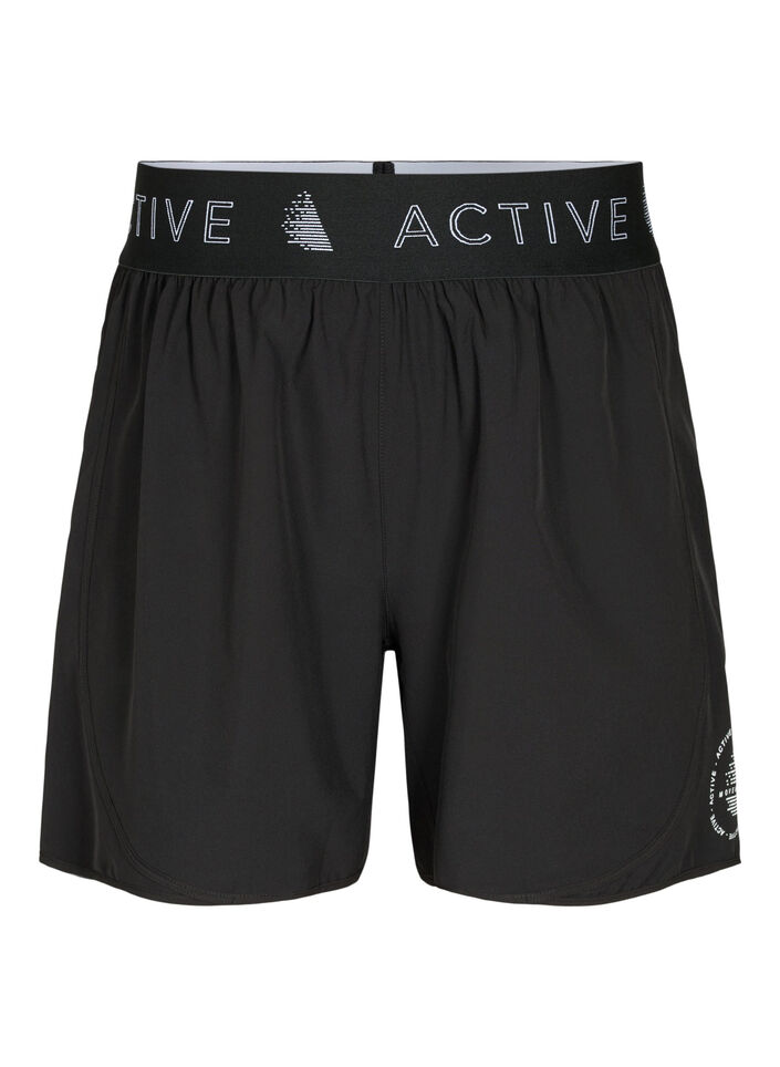 Sport shorts met achterzak, Black, Packshot image number 0