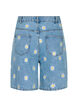 Hoog getailleerde Mille short met geborduurde bloemen, Light Blue Flower, Packshot image number 1