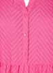 Korte jurk met structuur en een kraag met ruches, Magenta, Packshot image number 2