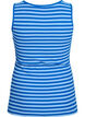 Gestreepte tanktop met een ribstructuur, Blauw, Packshot image number 1