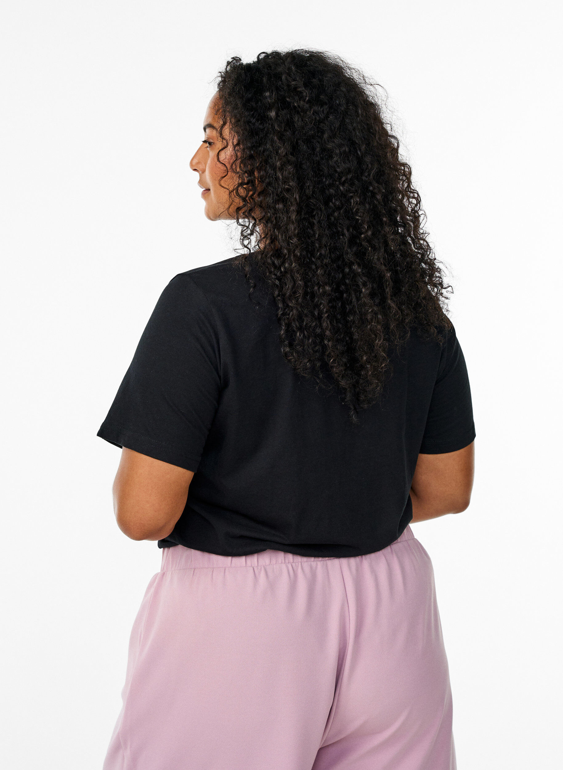 Zizzi FLASH - T-shirt met motief, Zwart, Model image number 2