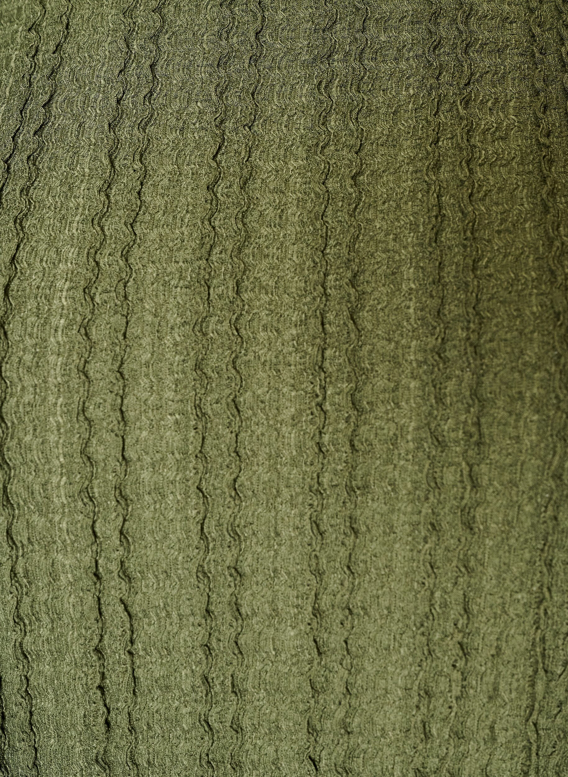ZizziJersey blouse met structuur en ballonsilhouet, Groen, Packshot image number 2
