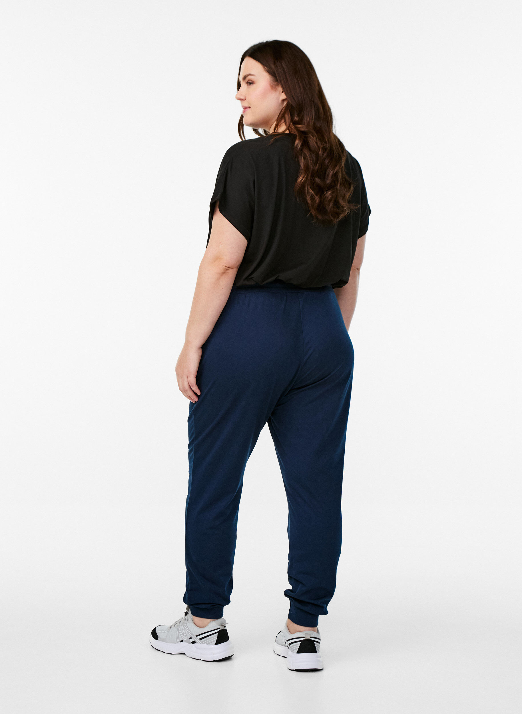 Zizzi Losse trainingsbroek met zakken, Blauw, Model image number 1