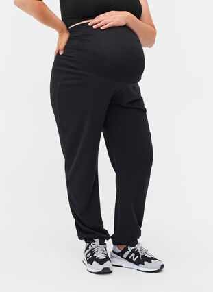 Zwangerschaps sweatpants, Black, Model image number 2