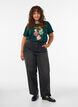 Kerst T-shirt van biologisch katoen, Groen, Model image number 1