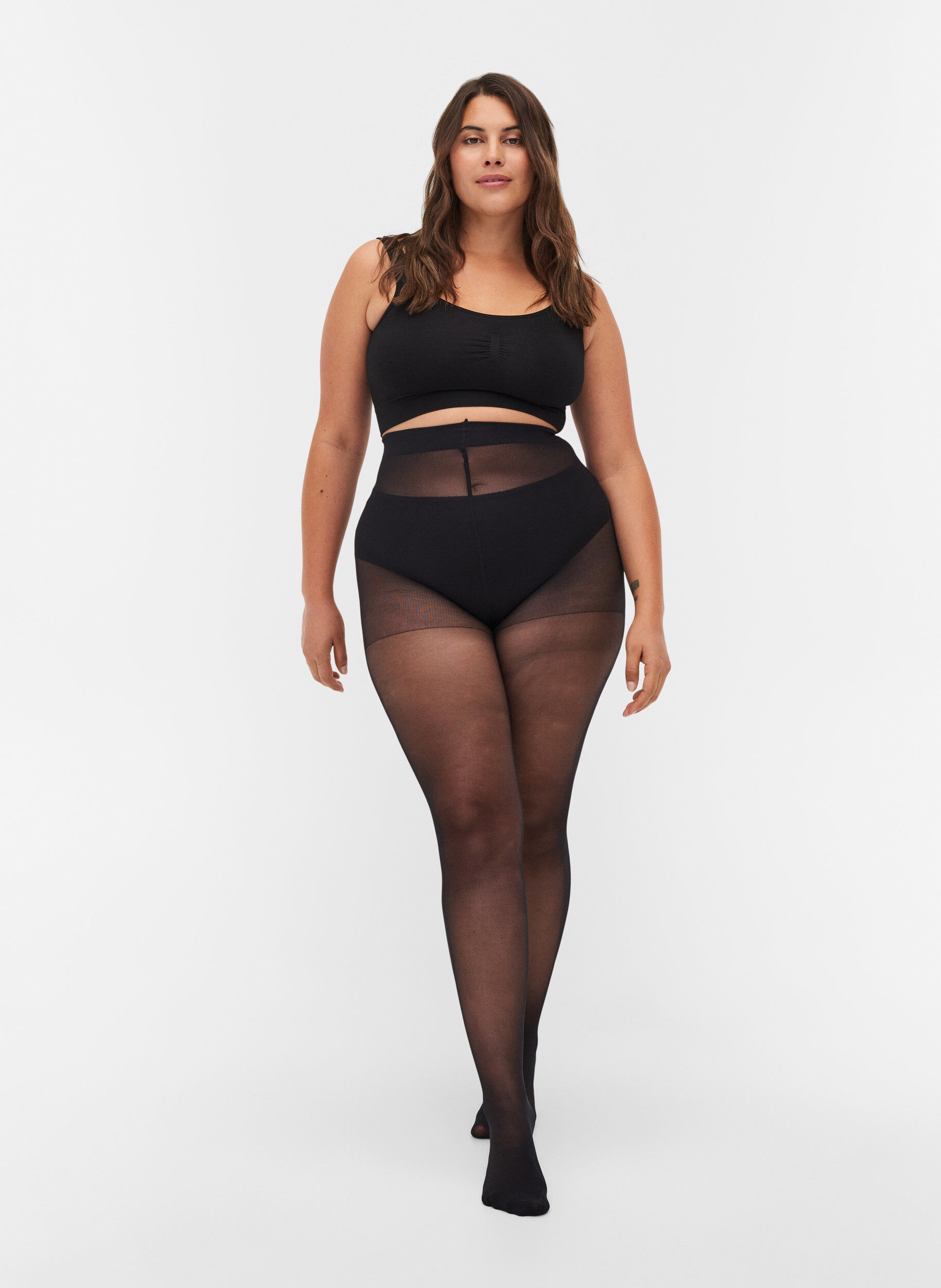 Zizzi Panty van 30 denier, Black, Model image number 2