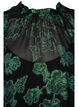 Jurk van viscose met bloemen en lurex structuur, Black w. Green Lurex, Packshot image number 2