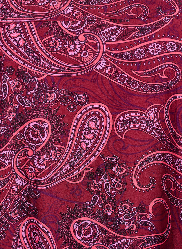 Katoenen jurk met korte mouwen en print, Rood, Packshot image number 2