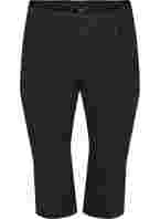 Nauwsluitende driekwart broek in katoenmix, Black