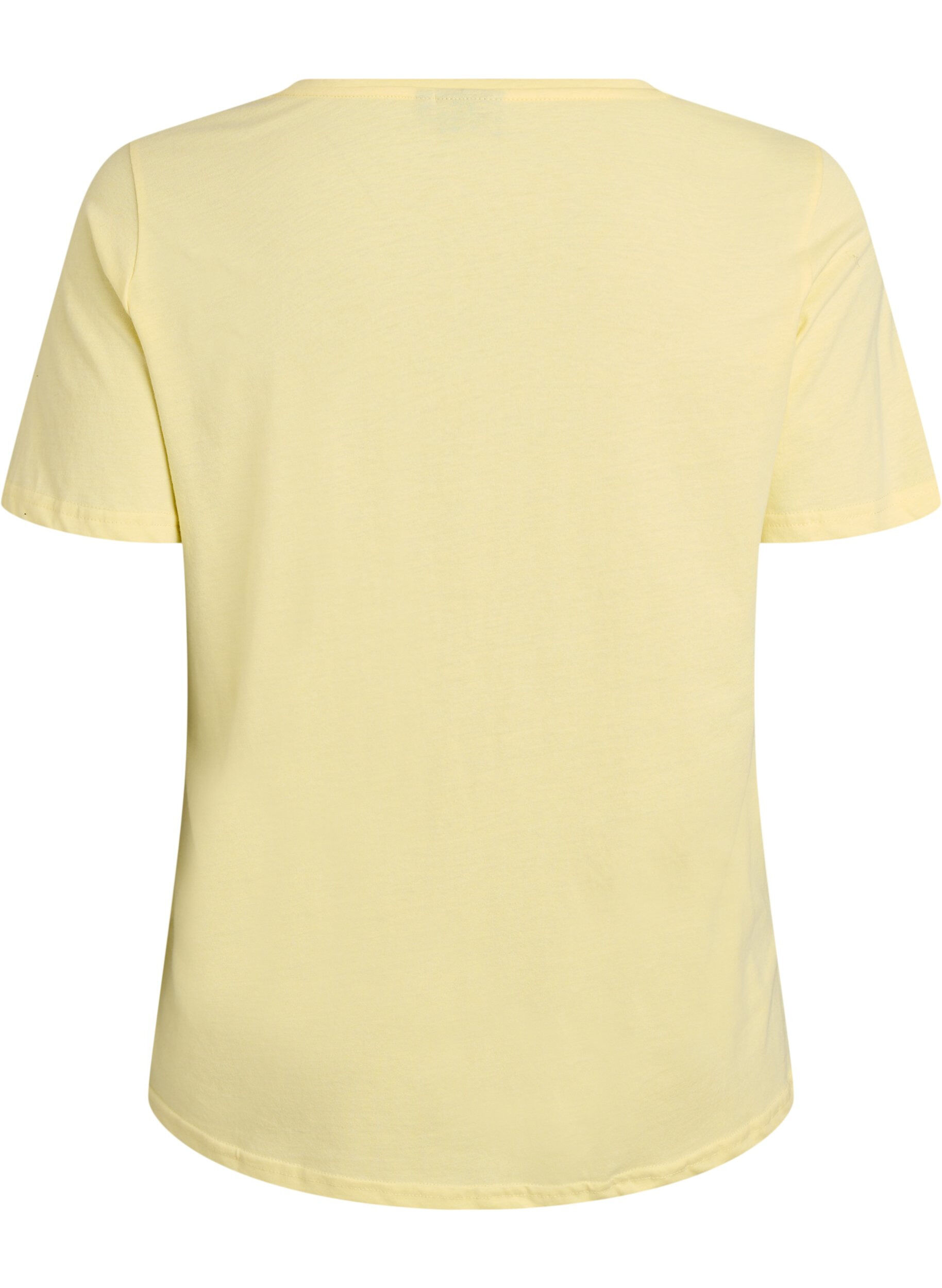 ZizziT-shirt met print, Geel, Packshot image number 1