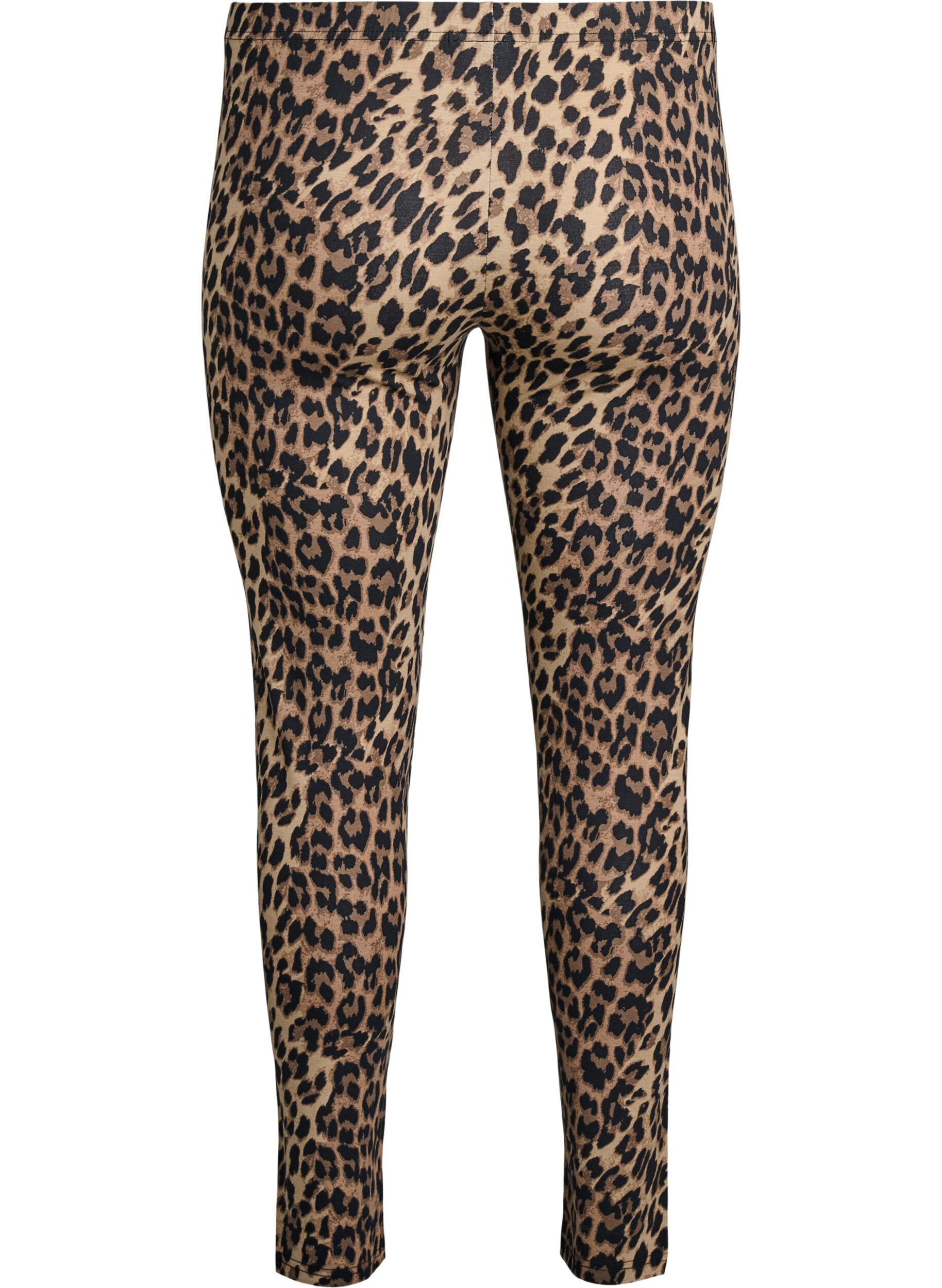Zizzi Viscose leggings met zebraprint, Bruin, Packshot image number 1