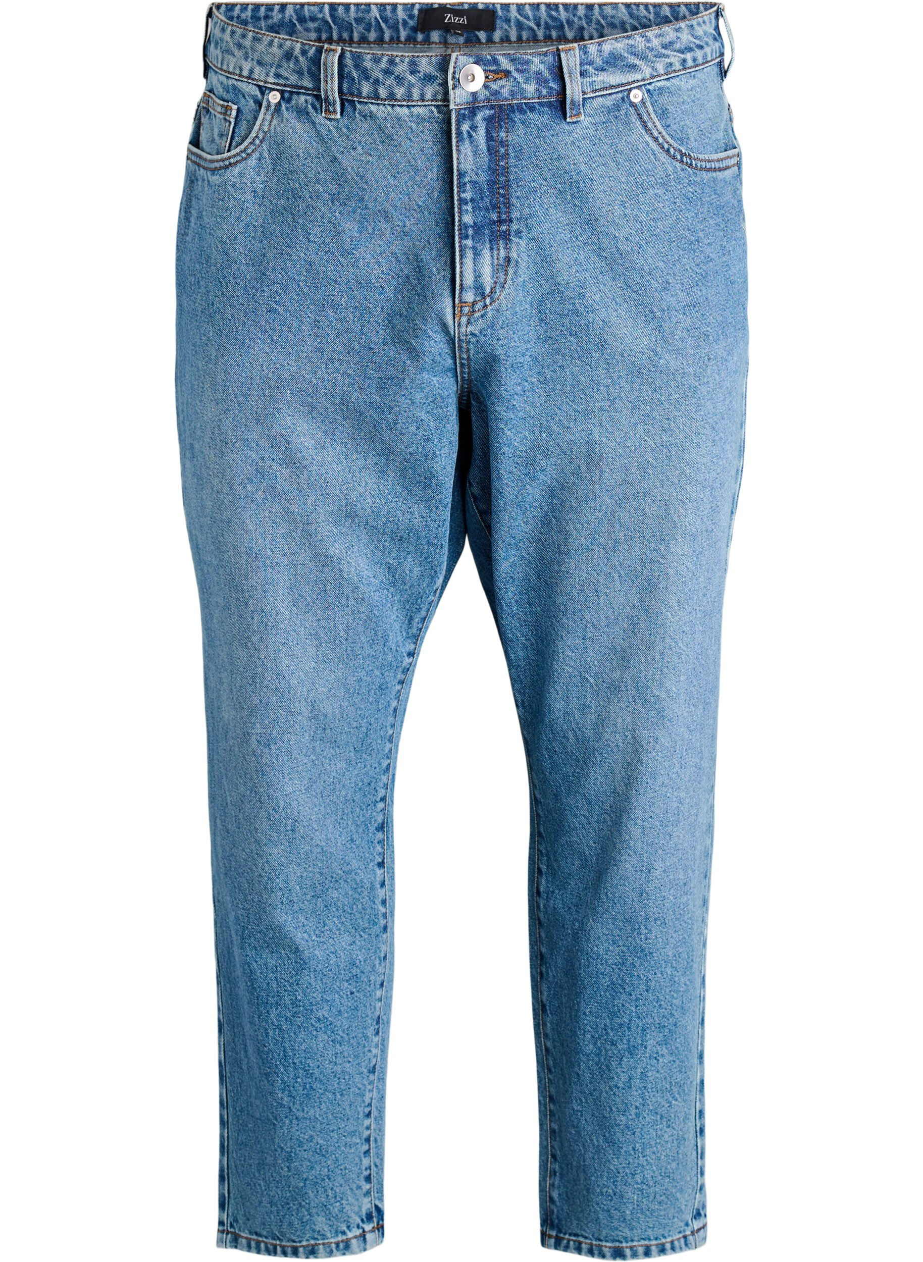 ZizziMille Mom Fit Jeans met hoge taille, Blauw, Packshot image number 0