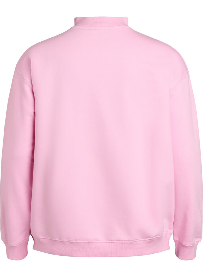 Sweatshirt met hoge kraag en lange mouwen, Roze, Packshot image number 1