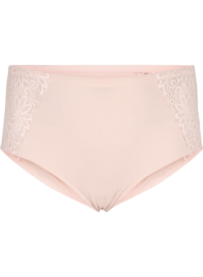Hipsterslip met normale taille en kant, Pink Tint, Packshot image number 0