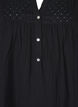 Katoenen blouse met broderie anglaise en 3/4 mouwen, Black, Packshot image number 2